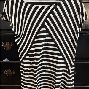 Black and White Striped Top